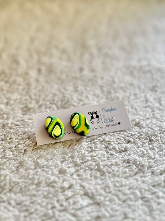 Turtle Shell Oval stud