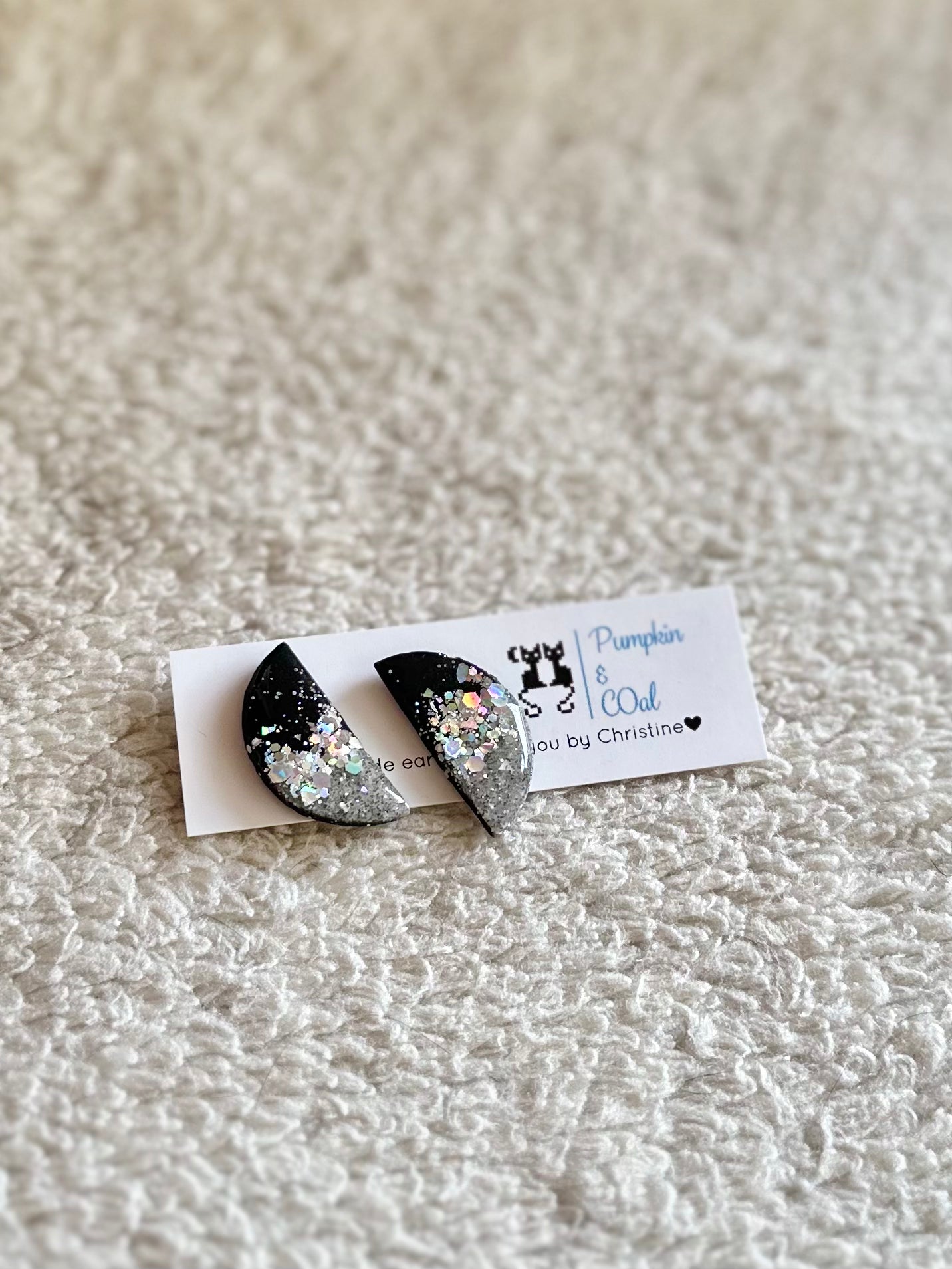 Half Moon Starry Night Medium stud