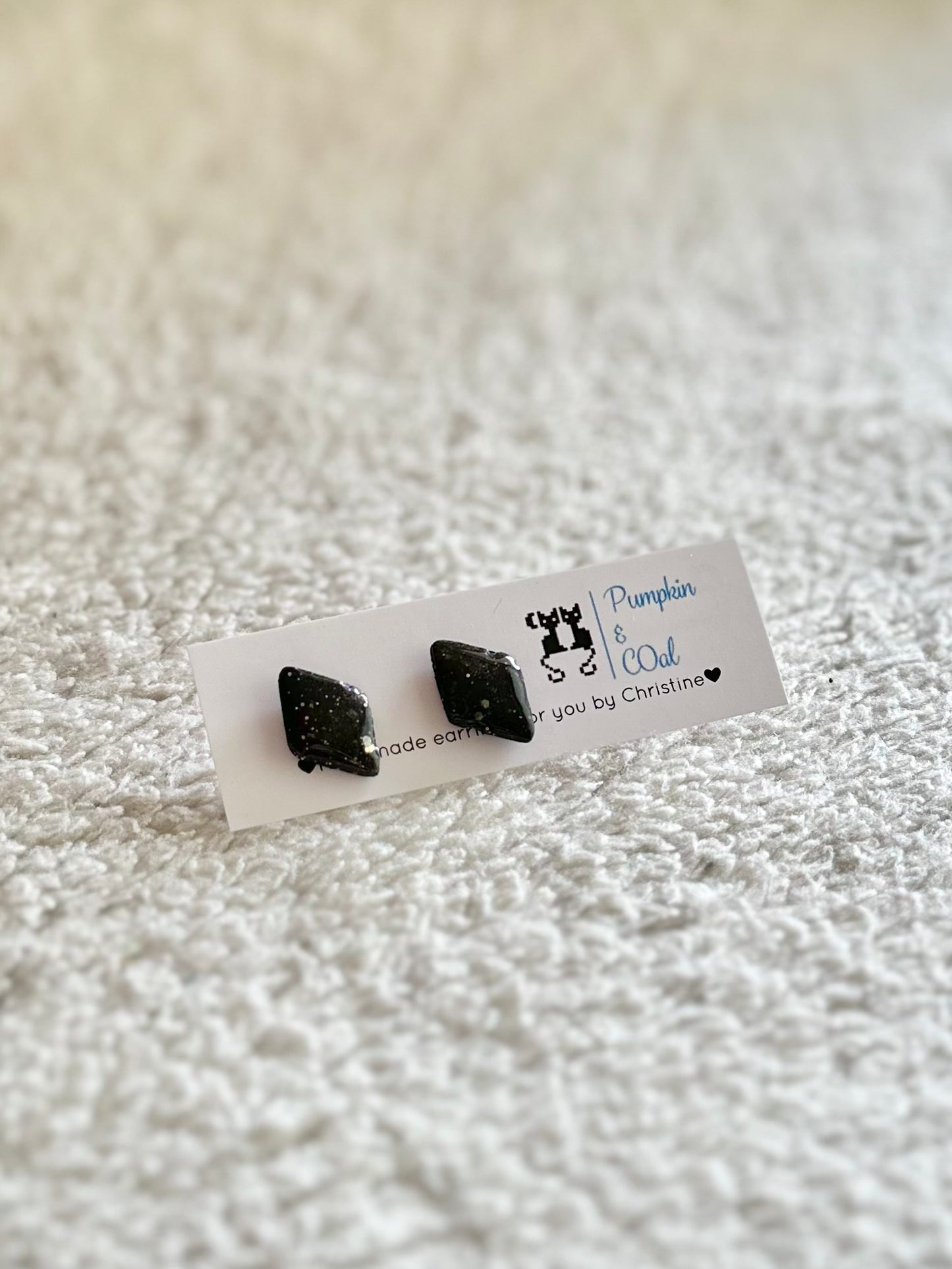 Starry Midnight Rhombus stud